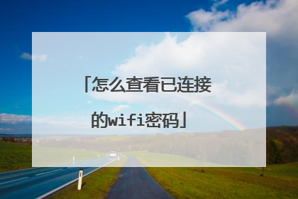 怎么查看已连接的wifi密码