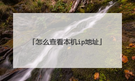 怎么查看本机ip地址