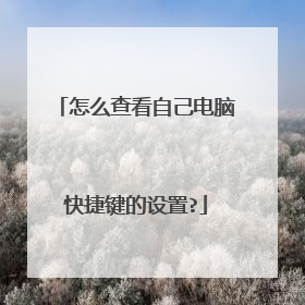 怎么查看自己电脑快捷键的设置?