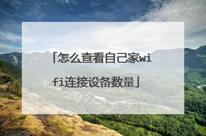 怎么查看自己家wifi连接设备数量