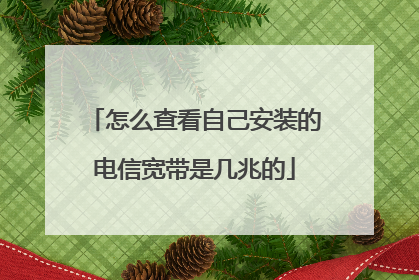 怎么查看自己安装的电信宽带是几兆的