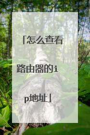 怎么查看路由器的ip地址