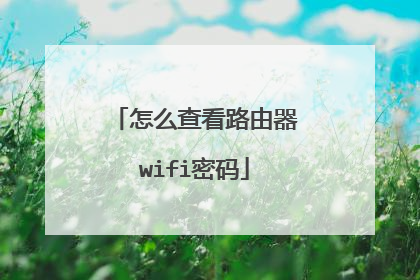 怎么查看路由器wifi密码