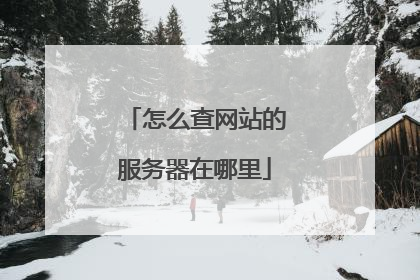 怎么查网站的服务器在哪里