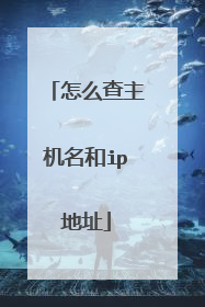 怎么查主机名和ip地址