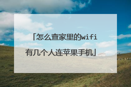 怎么查家里的wifi有几个人连苹果手机