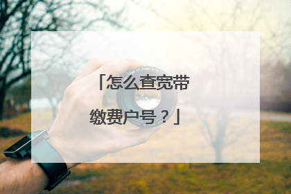 怎么查宽带缴费户号？