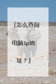 怎么查询电脑ip地址?