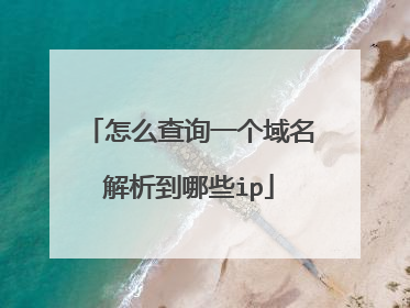 怎么查询一个域名解析到哪些ip