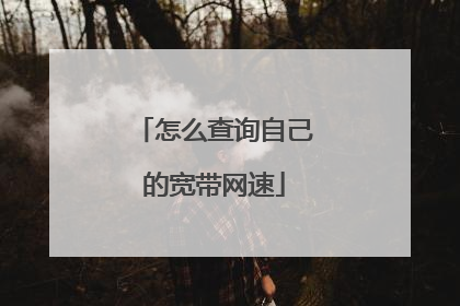 怎么查询自己的宽带网速
