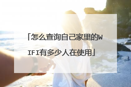 怎么查询自己家里的WIFI有多少人在使用
