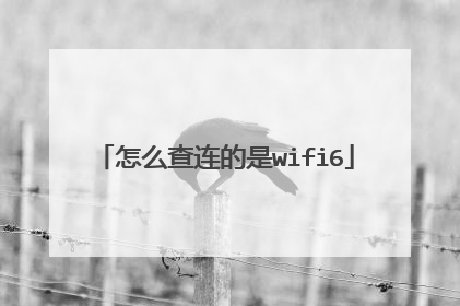 怎么查连的是wifi6