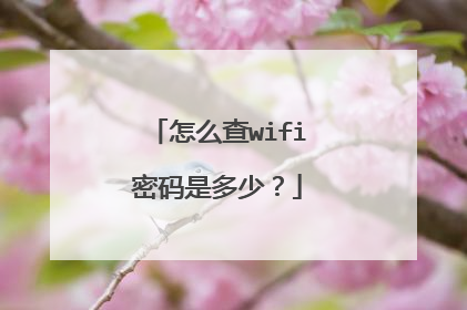 怎么查wifi密码是多少?