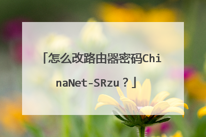 怎么改路由器密码ChinaNet-SRzu?