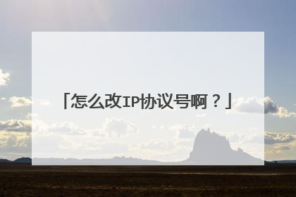 怎么改IP协议号啊?