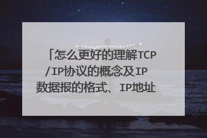 怎么更好的理解TCP/IP协议的概念及IP数据报的格式、IP地址、子网掩码和域名