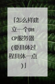 怎么样建立一个DHCP服务器(要具体过程具体一点)