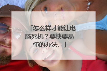 怎么样才能让电脑死机？要快要易懂的办法、
