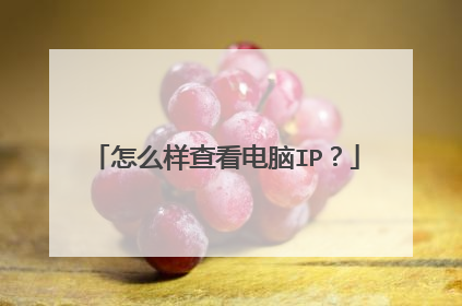 怎么样查看电脑IP？