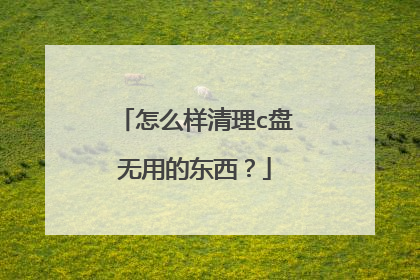 怎么样清理c盘无用的东西?