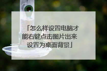 怎么样设置电脑才能右键点击图片出来设置为桌面背景