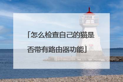 怎么检查自己的猫是否带有路由器功能