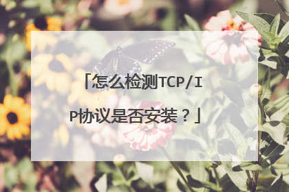 怎么检测TCP/IP协议是否安装?