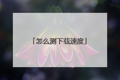 怎么测下载速度