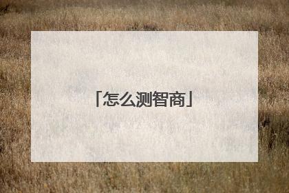 怎么测智商