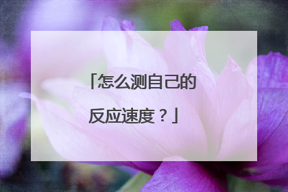 怎么测自己的反应速度?