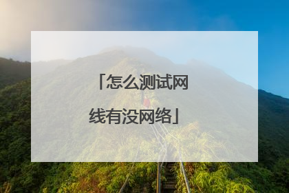 怎么测试网线有没网络