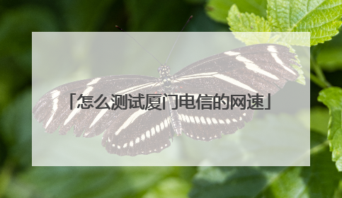 怎么测试厦门电信的网速