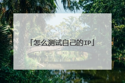 怎么测试自己的IP
