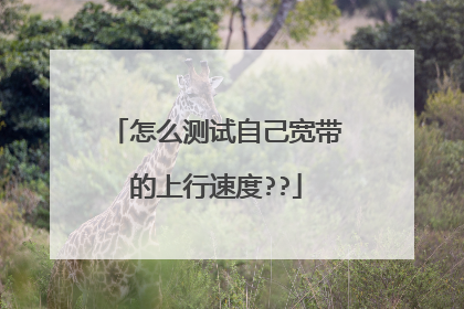 怎么测试自己宽带的上行速度??
