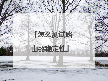 怎么测试路由器稳定性