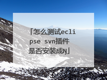 怎么测试eclipse svn插件是否安装成Ŋ