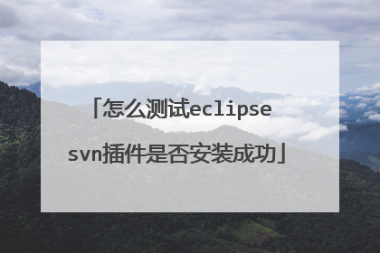 怎么测试eclipse svn插件是否安装成功