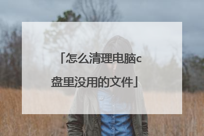 怎么清理电脑c盘里没用的文件