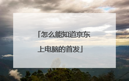 怎么能知道京东上电脑的首发