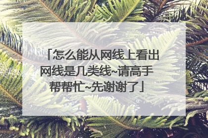 怎么能从网线上看出网线是几类线~请高手帮帮忙~先谢谢了