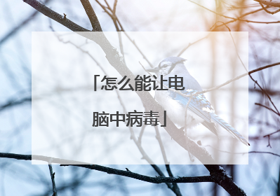 怎么能让电脑中病毒