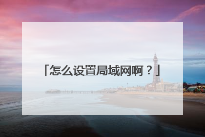 怎么设置局域网啊?