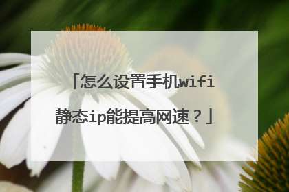 怎么设置手机wifi静态ip能提高网速？