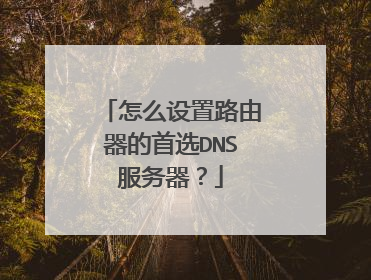 怎么设置路由器的首选DNS服务器？