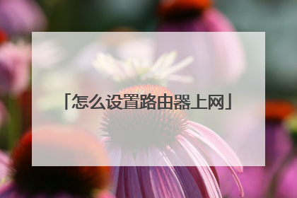怎么设置路由器上网