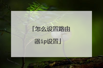 怎么设置路由器ip设置