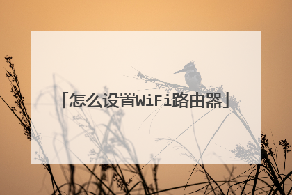 怎么设置WiFi路由器
