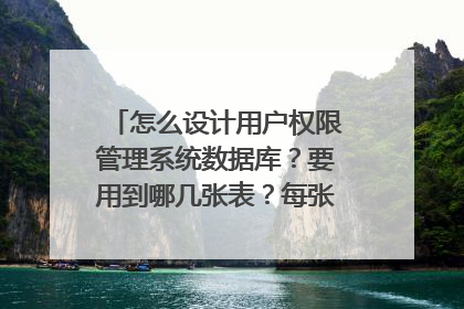 怎么设计用户权限管理系统数据库？要用到哪几张表？每张表有哪些字段？