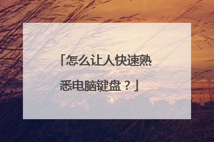 怎么让人快速熟悉电脑键盘？