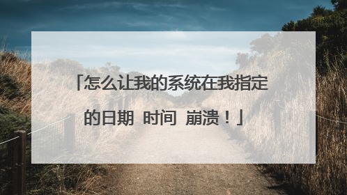 怎么让我的系统在我指定的日期 时间 崩溃!